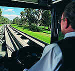 Adelaide bus - view from side of driver